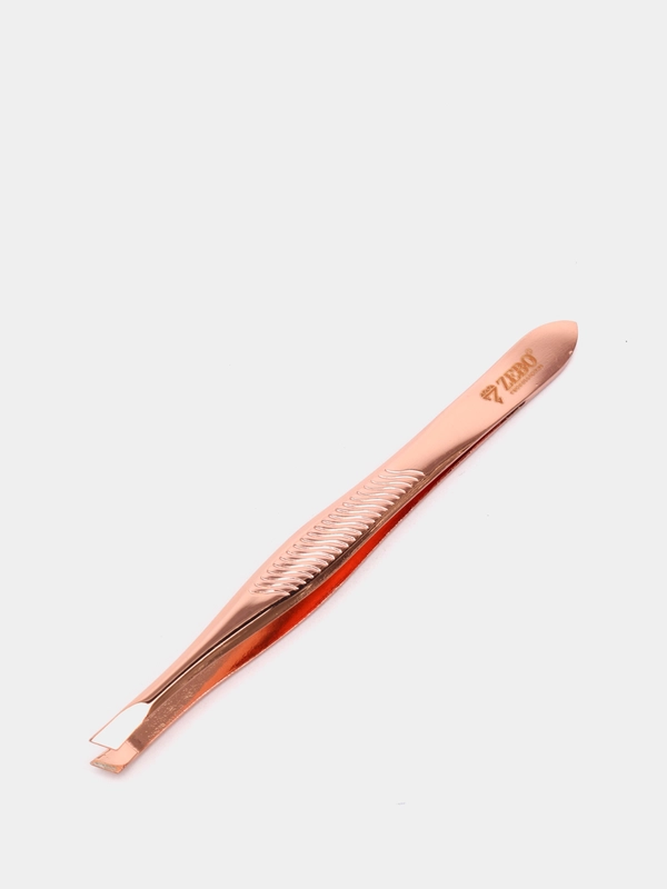 Пинцет диагональный для бровей Zebo Professional