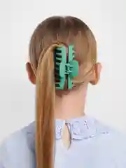 Зеленый крабик для волос, каучук