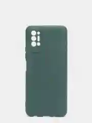 Тёмно-зелёный чехол с защитой камеры и бархатом внутри TECNO POVA 2