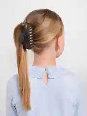 Черный крабик для волос, каучук