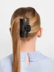 Черный крабик для волос, каучук