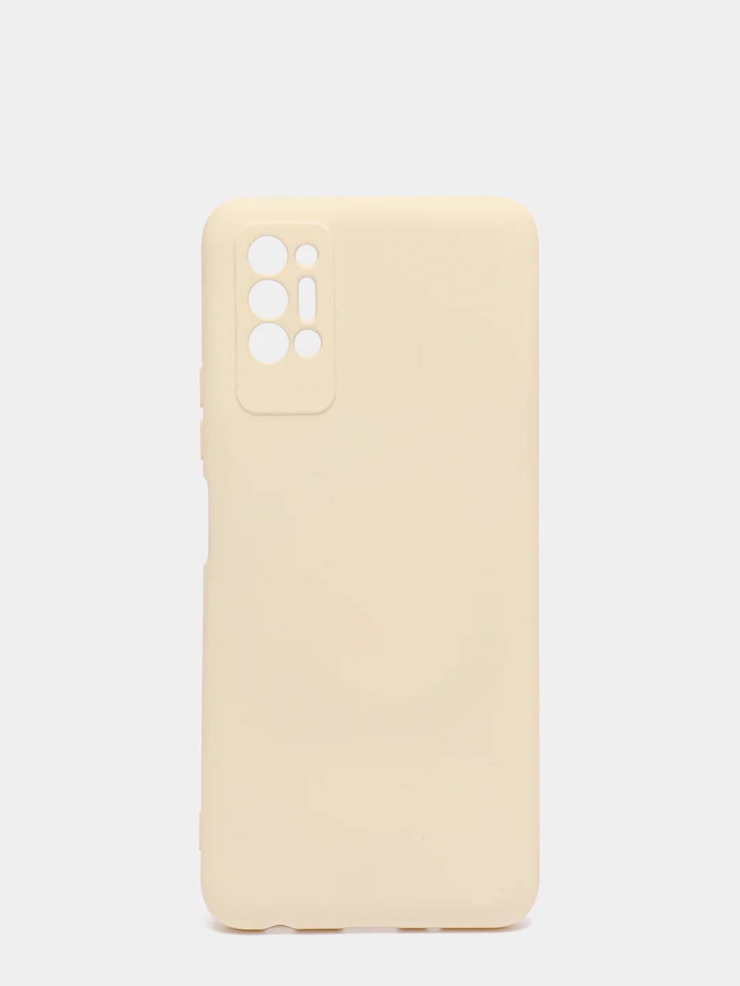 Бежевый чехол с защитой камеры и бархатом внутри TECNO POVA 2