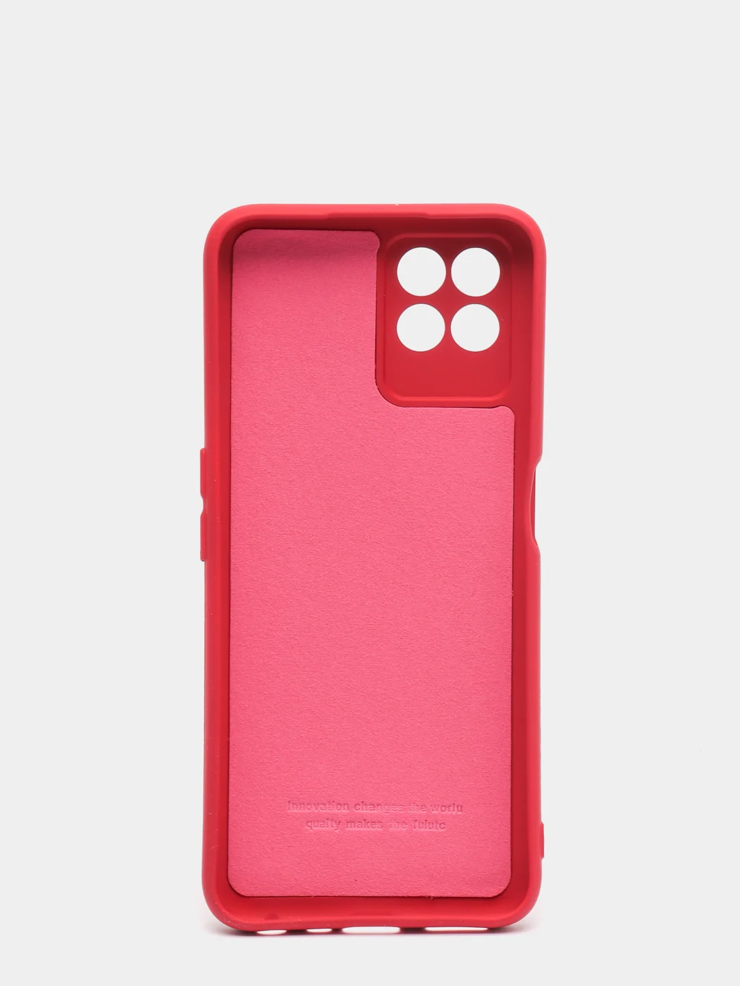 Бордовый чехол с защитой камеры и бархатом внутри Realme 8i