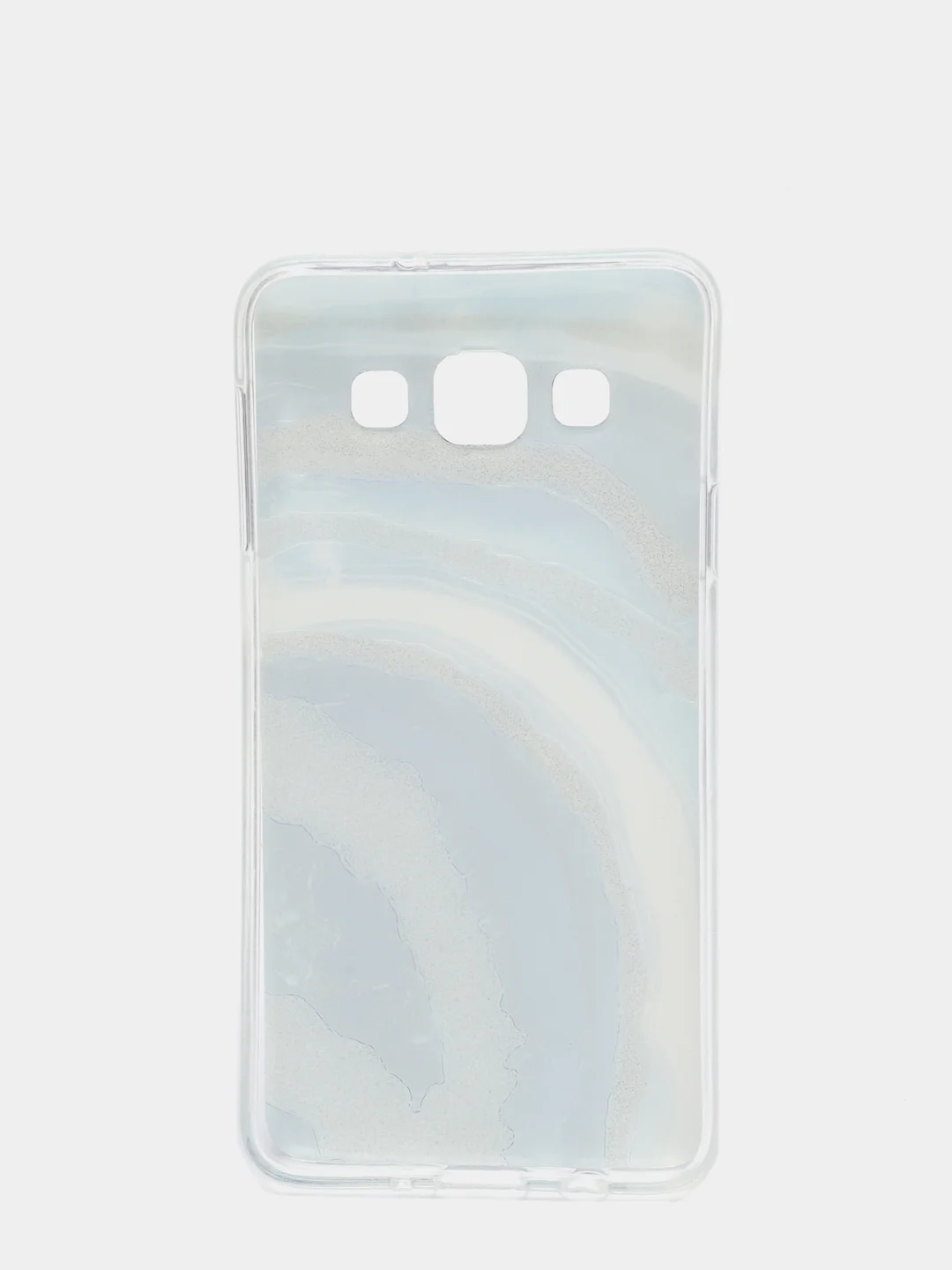 Синий чехол Samsung Galaxy A3 2015 / SM-A300F, Галакси А3 2015 силиконовый с мраморным рисунком