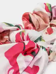 Багровый резинка для волос атласная с платком