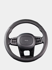 Оплетка на руль (чехол на руль) SKYWAY Modern-6 M Черная экокожа S01102053