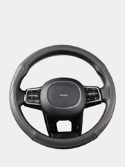 Оплетка на руль (чехол на руль) SKYWAY Modern-7 M Серая экокожа S01102156