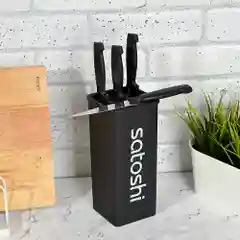 Подставка для ножей с полипропиленовыми разделителями Satoshi, 10 x 10 x 22 см