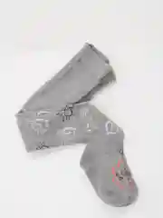 Серый колготки для девочек с рисунком