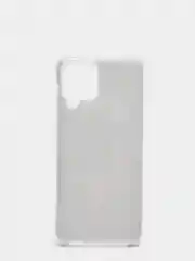 Серебряный чехол  для Samsung Galaxy A22 / M32/M22  силиконовый с блестками Противоударный чехол