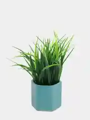 Бирюзовый цветы искусственные в горшке