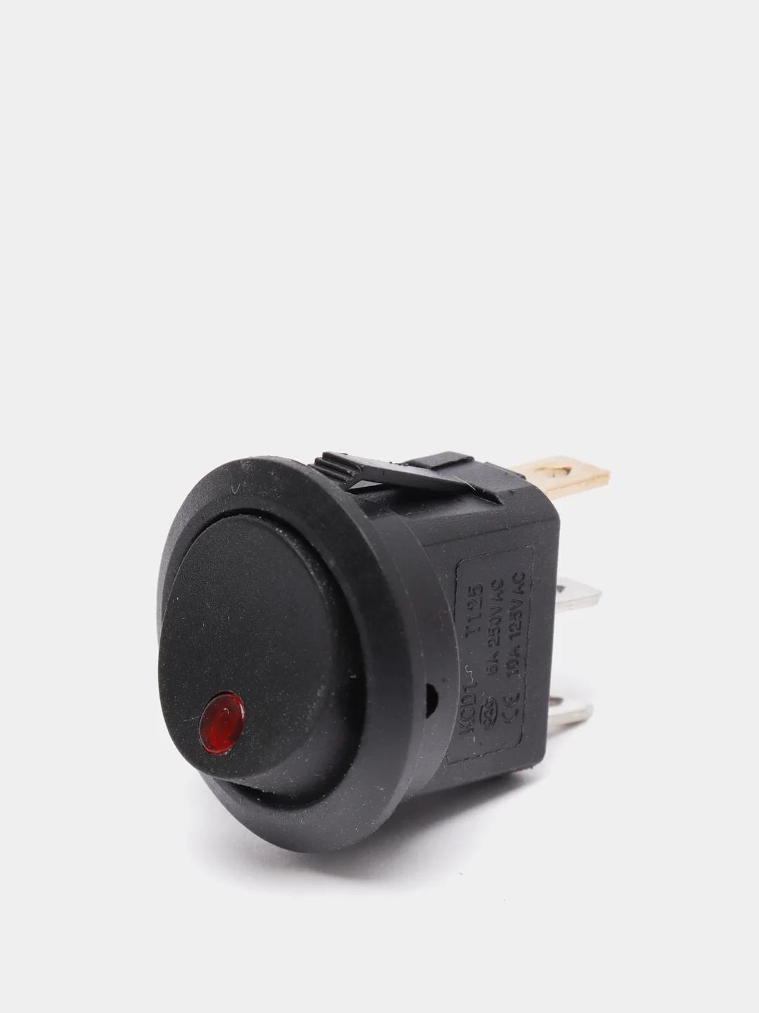 Переключатель IRS-101E-8C/D on-off, черный, (6A 250VAC)