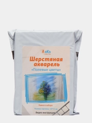 Набор для валяния, рисование шерстью, шерстяная акварель "Полевые цветы" 10*15 см. ЛеКо