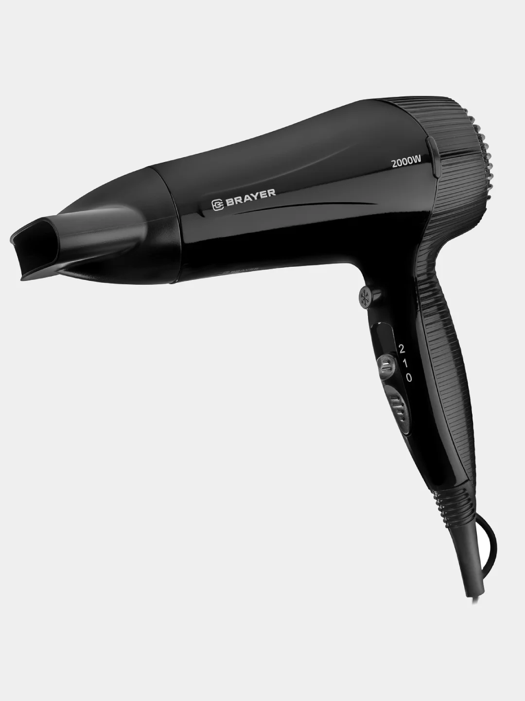 Фен настенный для волос BRAYER BR3021BK 2 режима нагрева