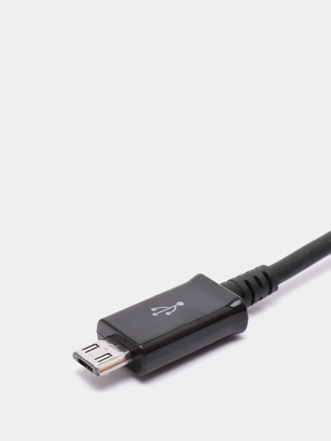 Черный usb Кабель для Android Samsung, Honor, Xiaomi MicroUSB 1 метр 2.4A