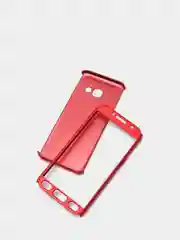 Алый чехол и стекло для Samsung A3 17, пластиковый, матовый