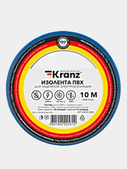 Изолента ПВХ, 15 мм x 10 м KRANZ