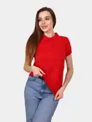 Красный поло женское Модтекс