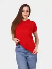 Красный поло женское Модтекс