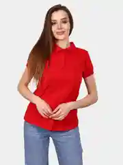 Красный поло женское Модтекс