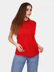 Красный поло женское Модтекс