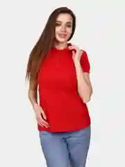 Красный поло женское Модтекс