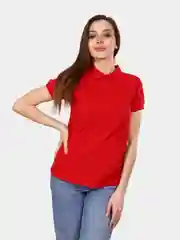 Красный поло женское Модтекс