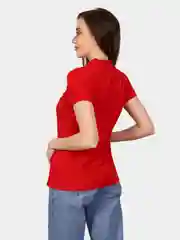 Красный поло женское Модтекс