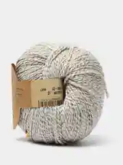 Серый меланж пряжа Fibra Natura Papyrus 78% Хлопок  22% Шелк 50г 120м 1 шт