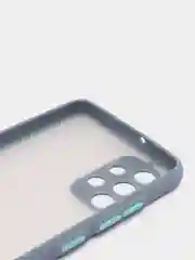 Синий меланж чехол для Samsung Galaxy A32 4G, Галакси А32, пластиковый матовый с цветными кнопками