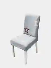 Темно-синий чехол на стул, с рисунком, принтом