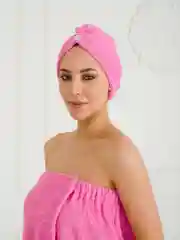 Розовый набор для сауны женский, махровый, разные цвета, XL-3XL(50-58)