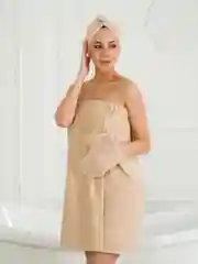 Набор для сауны женский, махровый, разные цвета, XL-3XL(50-58)