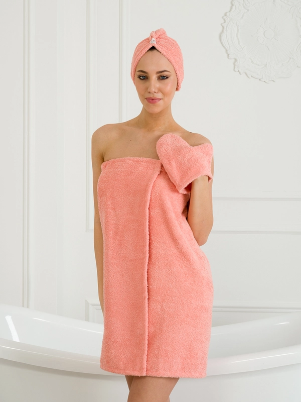 Набор для сауны женский, махровый, разные цвета, XL-3XL(50-58)