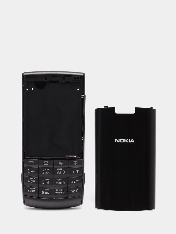 Корпус для Nokia X3-02 со средней частью и клавиатурой, черный