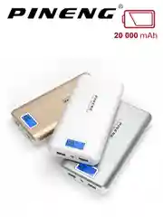 Белый внешний аккумулятор Power Bank Pineng PN-999, 20000 мАч
