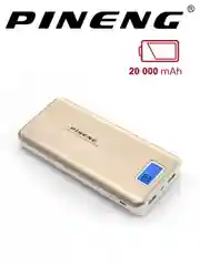 Белый внешний аккумулятор Power Bank Pineng PN-999, 20000 мАч