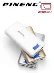 Белый внешний аккумулятор Power Bank Pineng PN-999, 20000 мАч