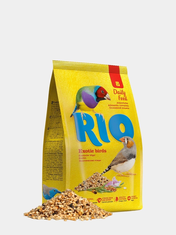 Корм для экзотических птиц "Основной рацион", 500 г, Rio