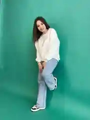 Белый свитшот с принтом TRUTH, oversize