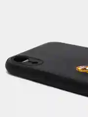 Черный чехол для iPhone 11, 12, XR, силикон-эко кожа с картинкой / рисунком