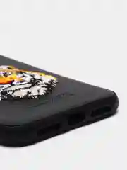 Черный чехол для iPhone 11, 12, XR, силикон-эко кожа с картинкой / рисунком