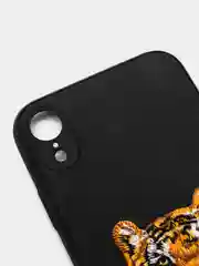 Черный чехол для iPhone 11, 12, XR, силикон-эко кожа с картинкой / рисунком