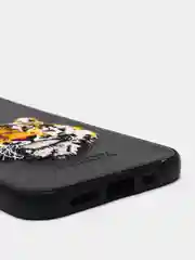 Черный чехол для iPhone 11, 12, XR, силикон-эко кожа с картинкой / рисунком