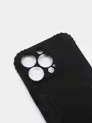Черный чехол для iPhone 11, 12, 13, 13 Pro, 13 Pro Max, силикон