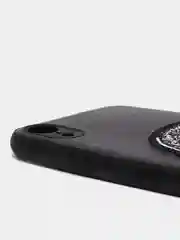 Тёмно-серый чехол для iPhone 11, 12, XR, силикон-эко кожа с картинкой / рисунком
