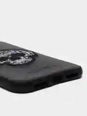 Тёмно-серый чехол для iPhone 11, 12, XR, силикон-эко кожа с картинкой / рисунком