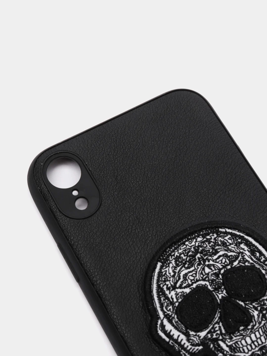 Тёмно-серый чехол для iPhone 11, 12, XR, силикон-эко кожа с картинкой / рисунком