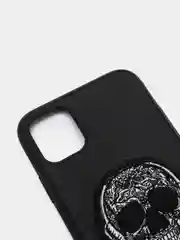 Тёмно-серый чехол для iPhone 11, 12, XR, силикон-эко кожа с картинкой / рисунком
