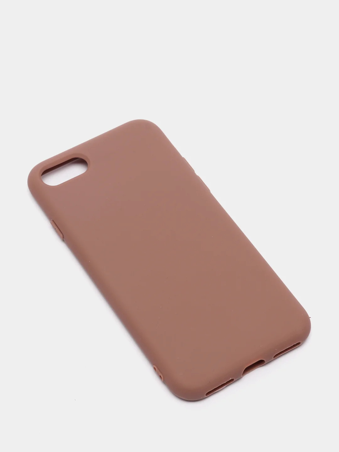 Коричневый чехол силиконовый для iPhone 8, 7